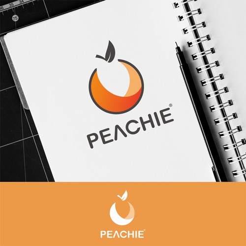 Peach logo with the title 'Peachie logo'