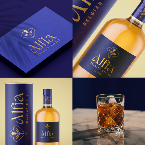 Art Nouveau design with the title 'Logo for a belgian aperitive drink'