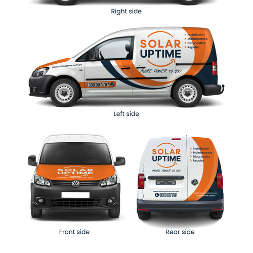 Van design with the title 'Solar Uptime'