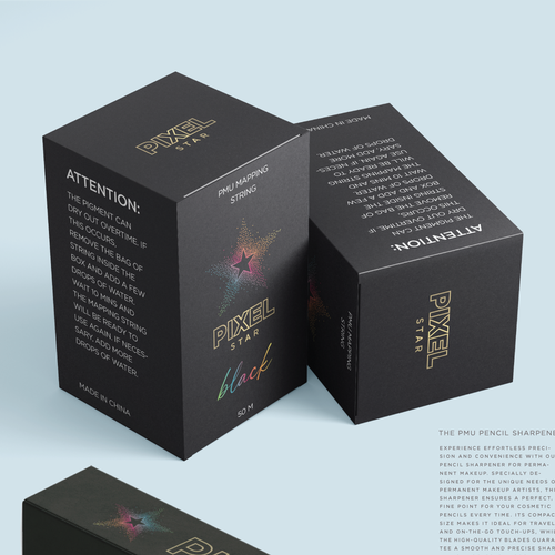 Sophisticated packaging with the title 'Box design for cosmetic brand '