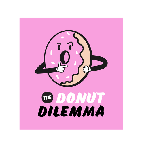 Donut  logo with the title 'Logo concept for donut business'