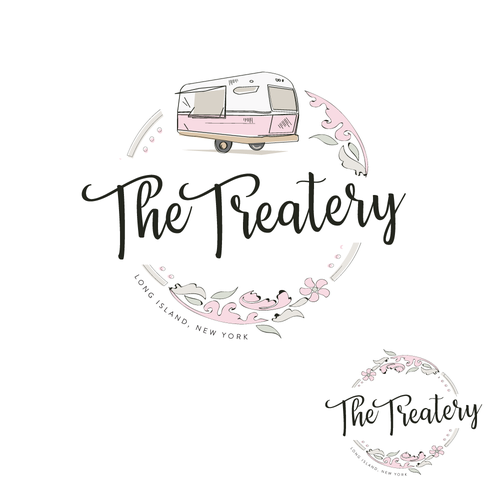 Trailer logo with the title 'Trailer Bakery Logo Design'