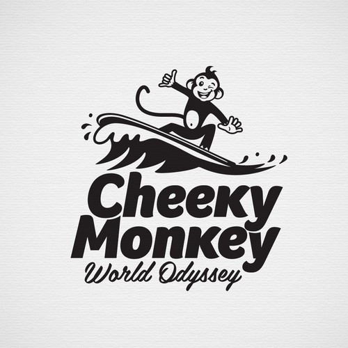 Monkey logo with the title 'Mascot design'