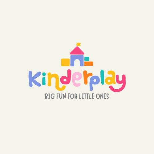 Logo with the title 'Playful logo concept for a play area'