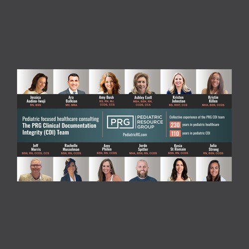 B2B design with the title 'Pediatric healthcare consulting company needs LinkedIn Infographic'