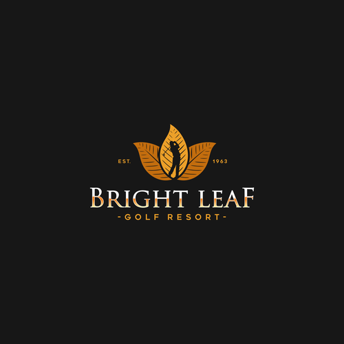 Road trip logo with the title 'Bright Leaf'