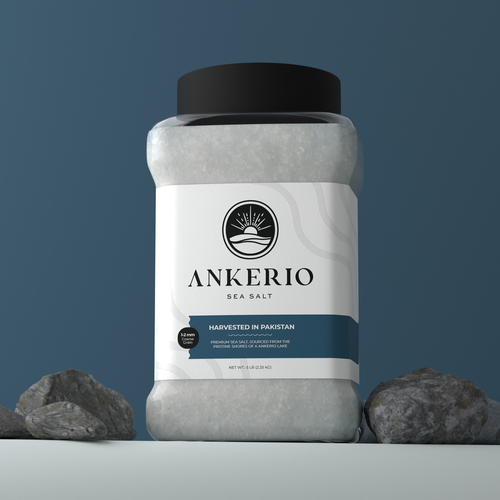 Salt packaging with the title 'Ankerio Sea Salt'
