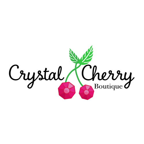 Cherry logo with the title 'Crystal Cherry Logo Concept'
