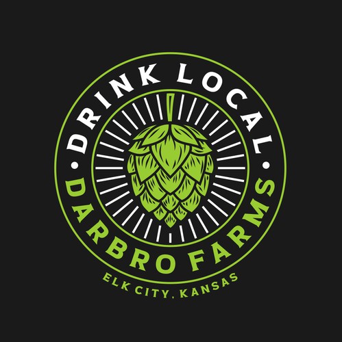 Agriculture t-shirt with the title 'Darbro Farms Drink Local Campaign'