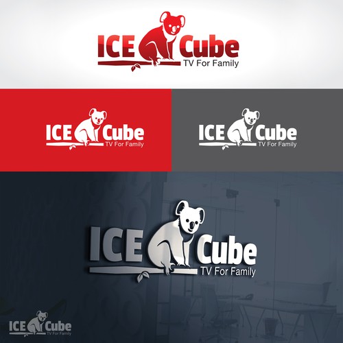 Aussie logo with the title 'Ice Cube Logo'