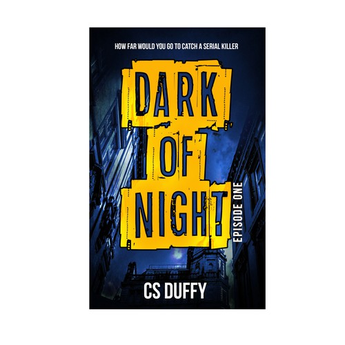 Dark book cover with the title 'Thriller book cover'