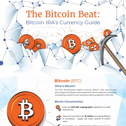 Bitcoin design with the title 'Bitcoin Beat: Bitcoin IRA currency guide'