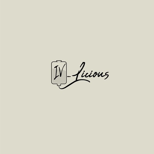 Sketchy logo with the title 'IV hydration business logo'