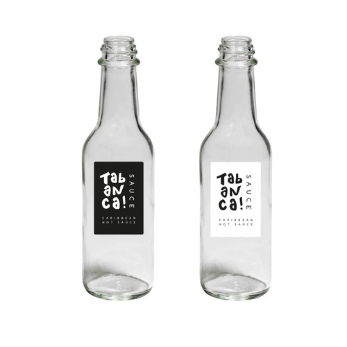 Sauce logo with the title 'Fun and bold logo for a new caribbean sauce.'