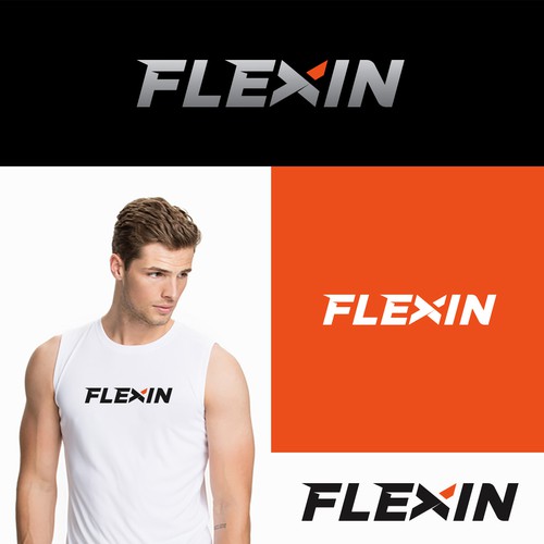 Sports apparel logo with the title 'FLEXIN'