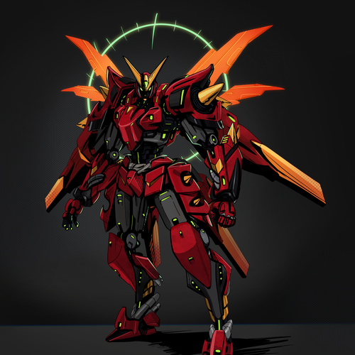 Mechanic design with the title 'desing for a mecha '