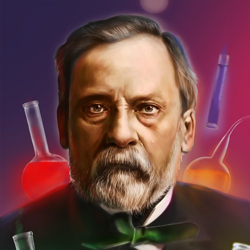 Paint design with the title 'Illustrate and design images of historical characters'