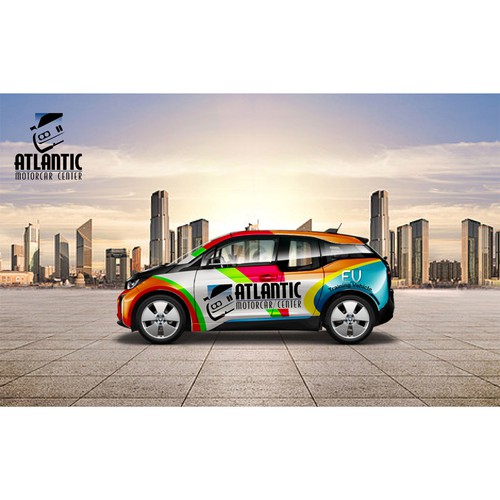 Trailer design with the title 'car wrao design van wrap design truck wrap design '