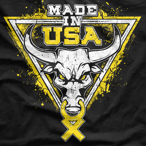 Grunge t-shirt with the title 'Made In USA OX Extreme T-shirt'