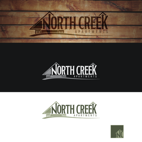 Craftsman logo with the title 'logo concept for new craftsman style apartment complex in Texas'