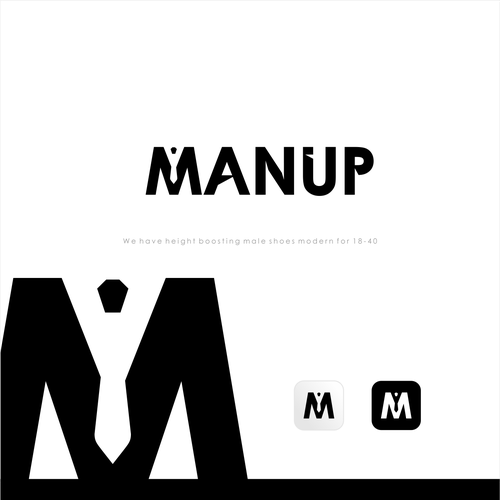 Shoes brand with the title 'ManUp Logo Proposal'