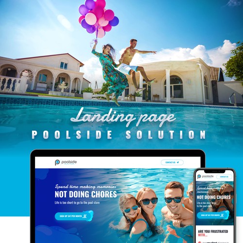 Pool design with the title 'Poolside Solution'