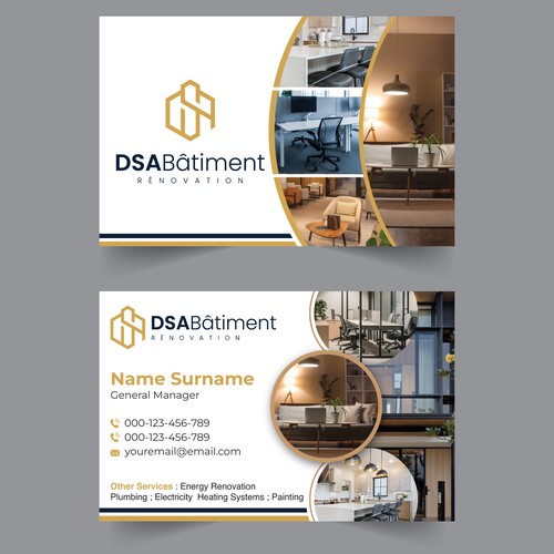 Name card design with the title 'Business card'