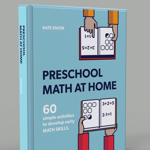 Mockup book cover with the title 'Preschool Math at Home: Book Cover'