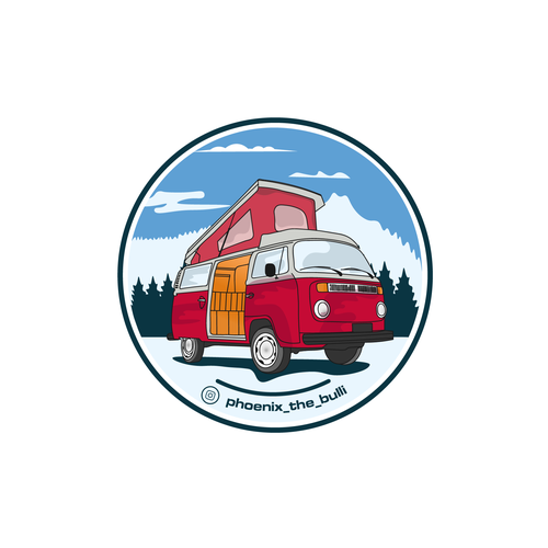 VW design with the title 'vw bus t2 logo'