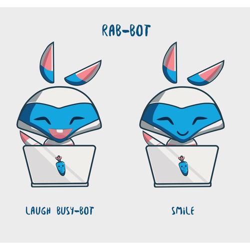 Bunny design with the title 'Character design '