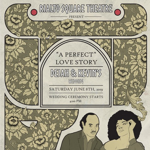 Wedding artwork with the title 'Wedding invitation illustration'