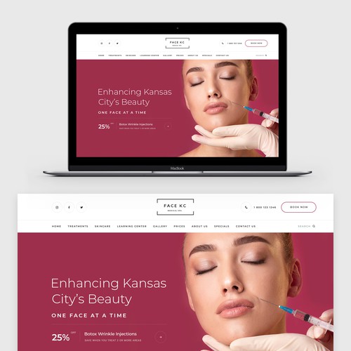 Salon design with the title 'Website design for a Beauty Salon'