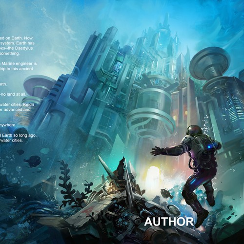 Sci-fi illustration with the title 'Retro 1960s - 1970s Vintage Sci-Fi Book Cover'