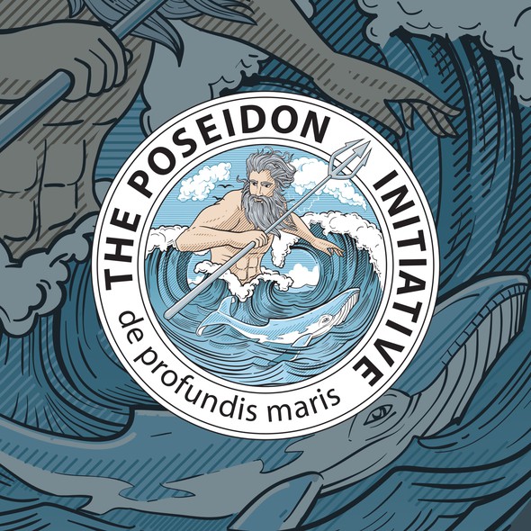 Sea design with the title 'Poseidon Initiative Logo'
