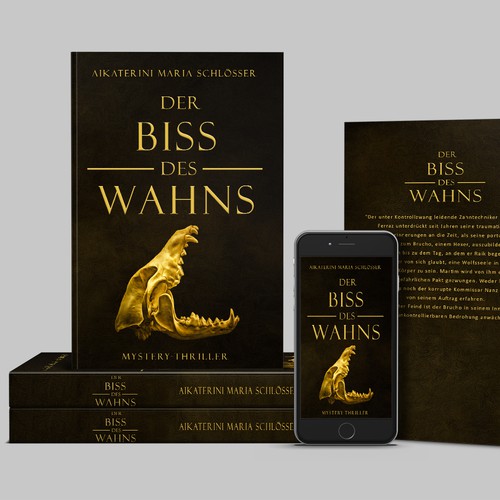 History book cover with the title 'der biss des wahns'
