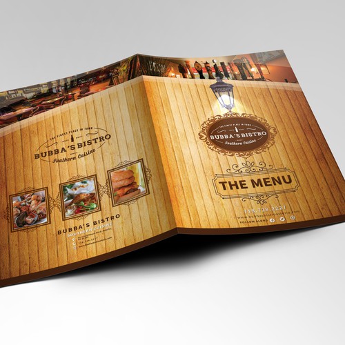 Southern design with the title 'Southern Flare Menu'