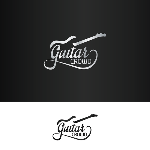 rock guitarist logo