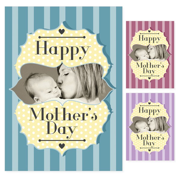 Kiss design with the title 'Mother's Day cards for Swiftly'