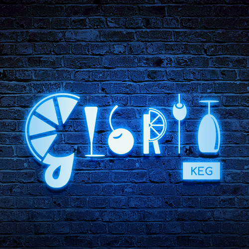 Bartender logo with the title 'Logo for fun portable pre-mixed cocktail machine'