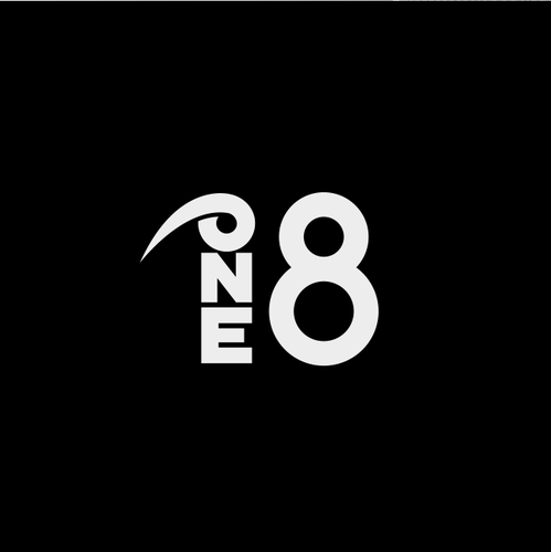 Personal logo with the title 'ONE8 — personal essentials brand.'