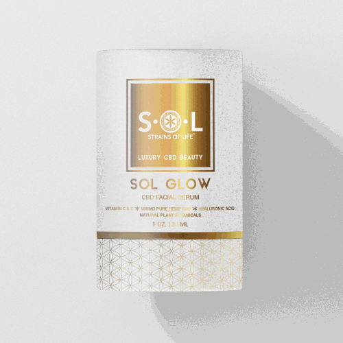 Aesthetic packaging with the title 'Label & Packaging Design S.O.L'