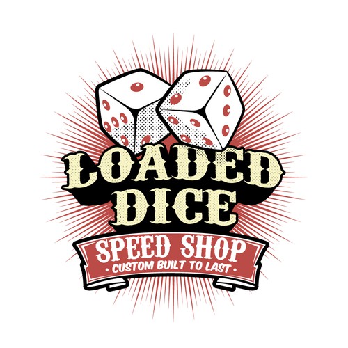 Hot rod design with the title 'Winner | Loaded Dice Speed Shop'