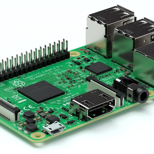 Electronic design with the title 'Raspberry Street - Pi Model'