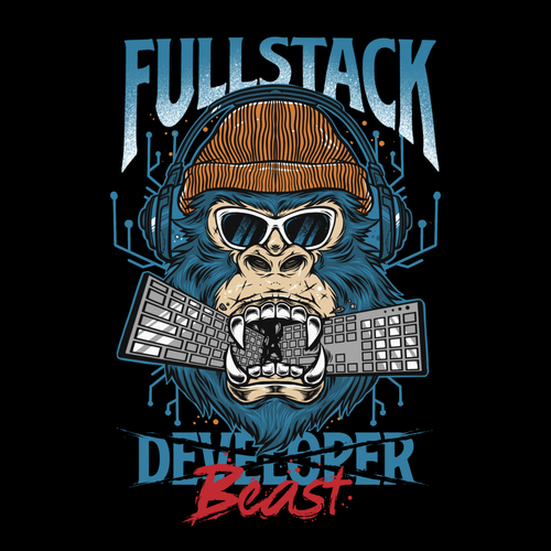 Computer t-shirt with the title 'Gorila stack'