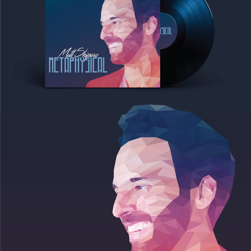 Low poly design with the title 'Low Poly Album Artwork'