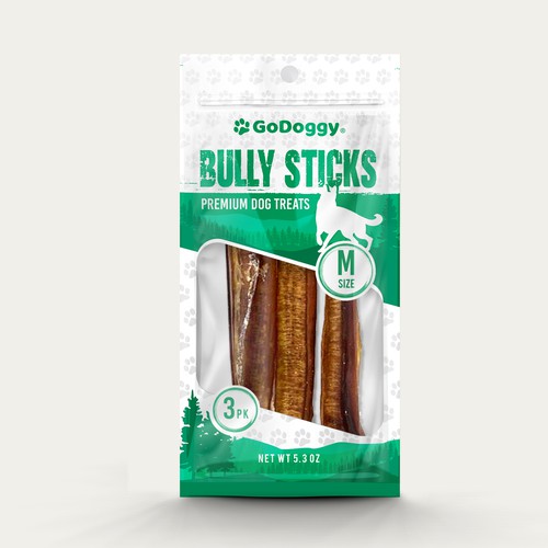 Dog packaging with the title 'Premium Dog Treat Packaging'