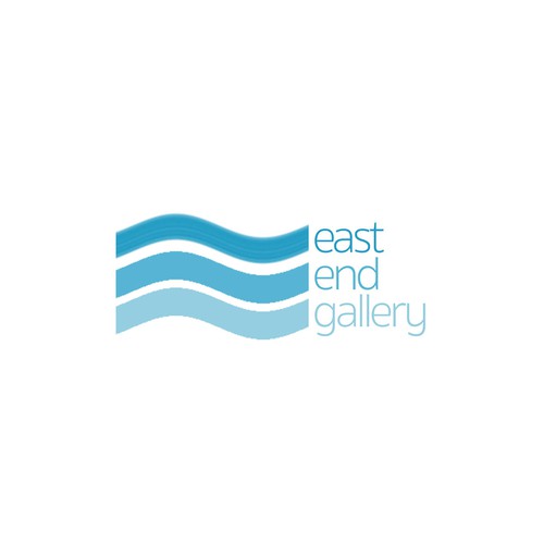 Art gallery logo with the title 'Beachside art gallery logo'