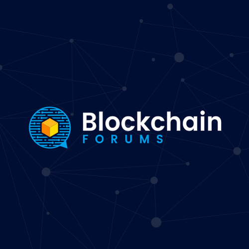 Forum design with the title 'Blockchain Forums Logo'
