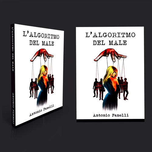 Hand book cover with the title 'copertina per libro 3'