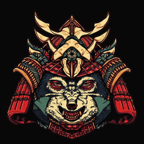 Wolf t-shirt with the title 'Woof'